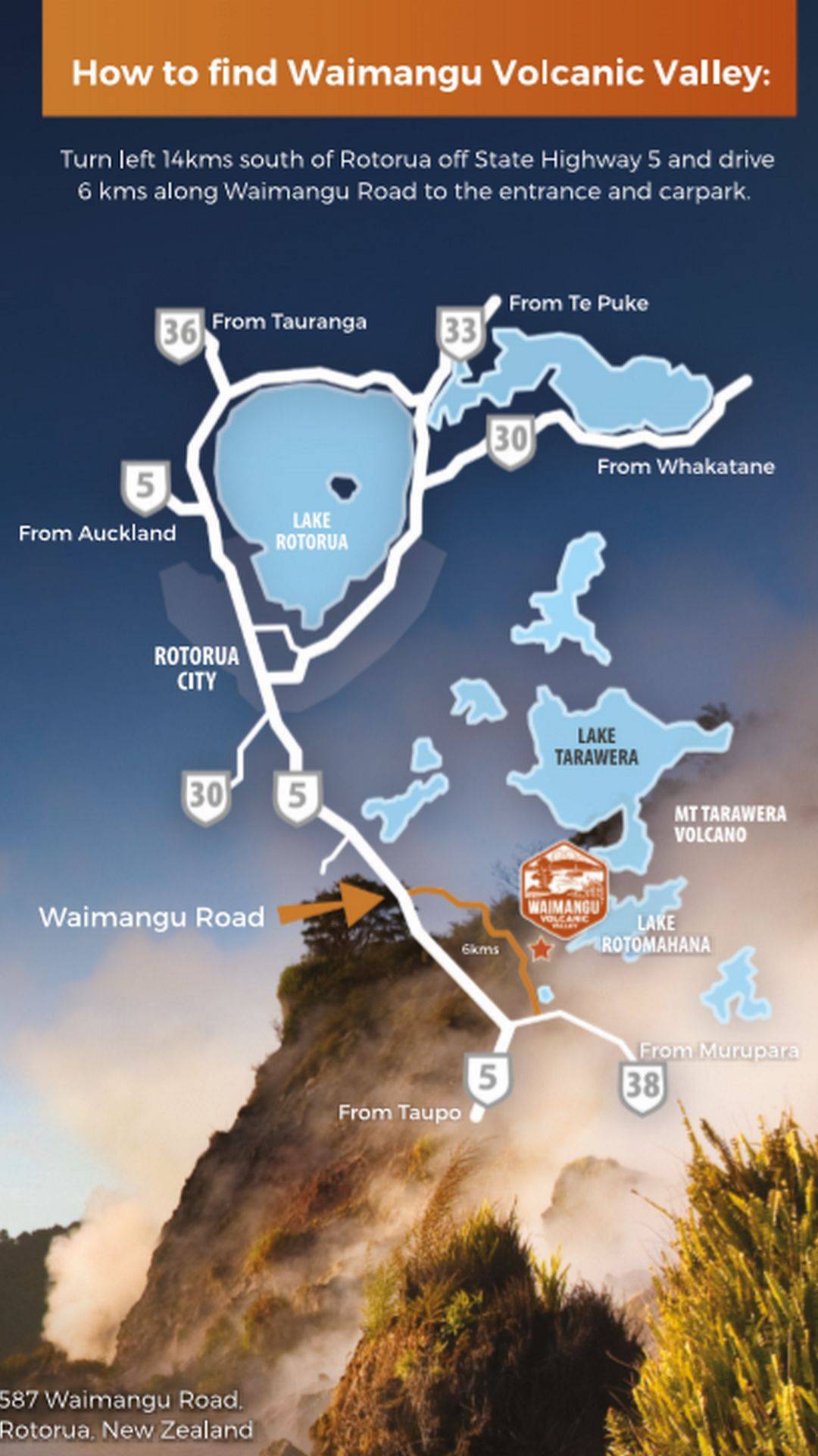 Waimangu Volcanic Valley Address