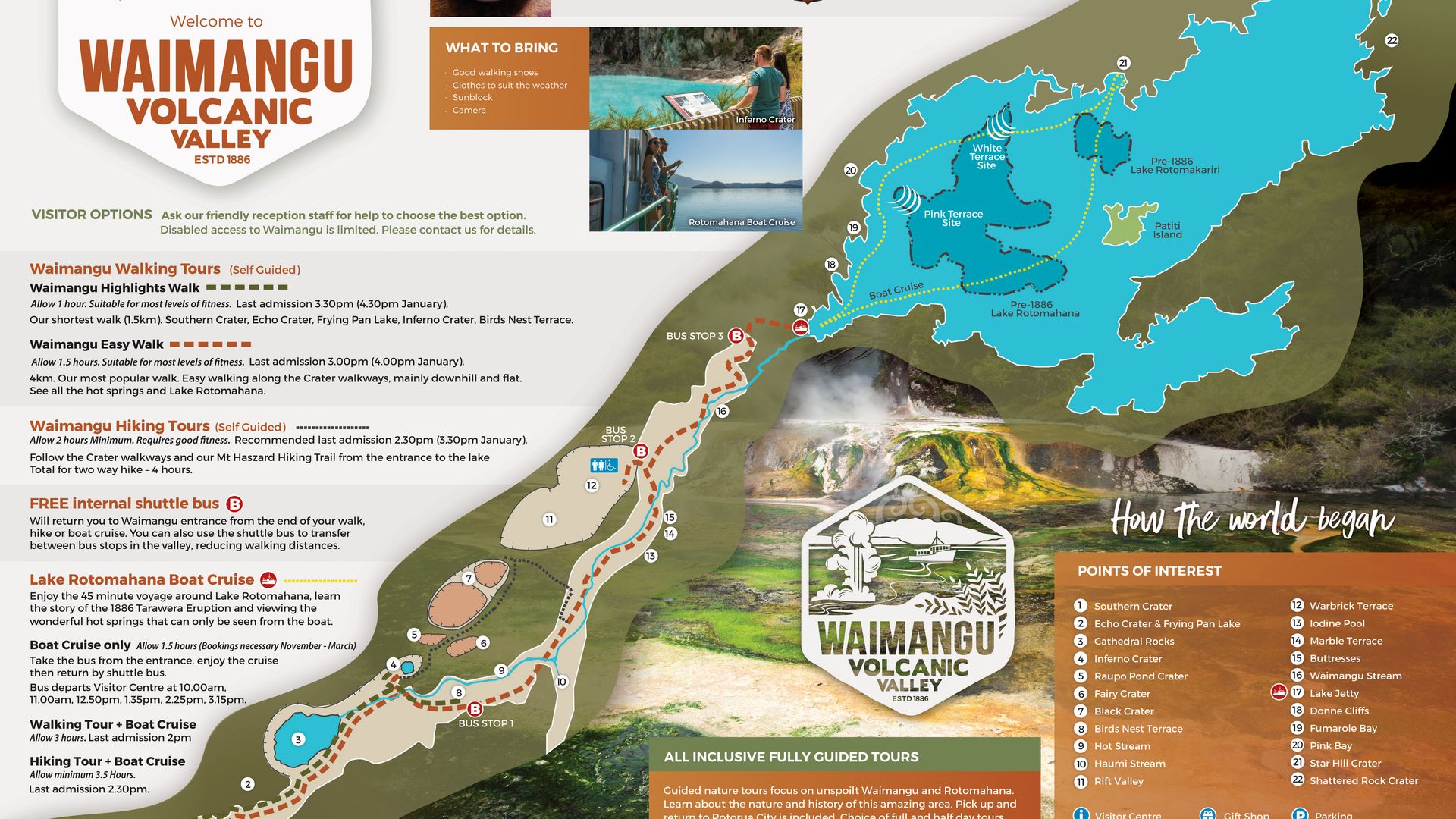 Waimangu Volcanic Valley Map